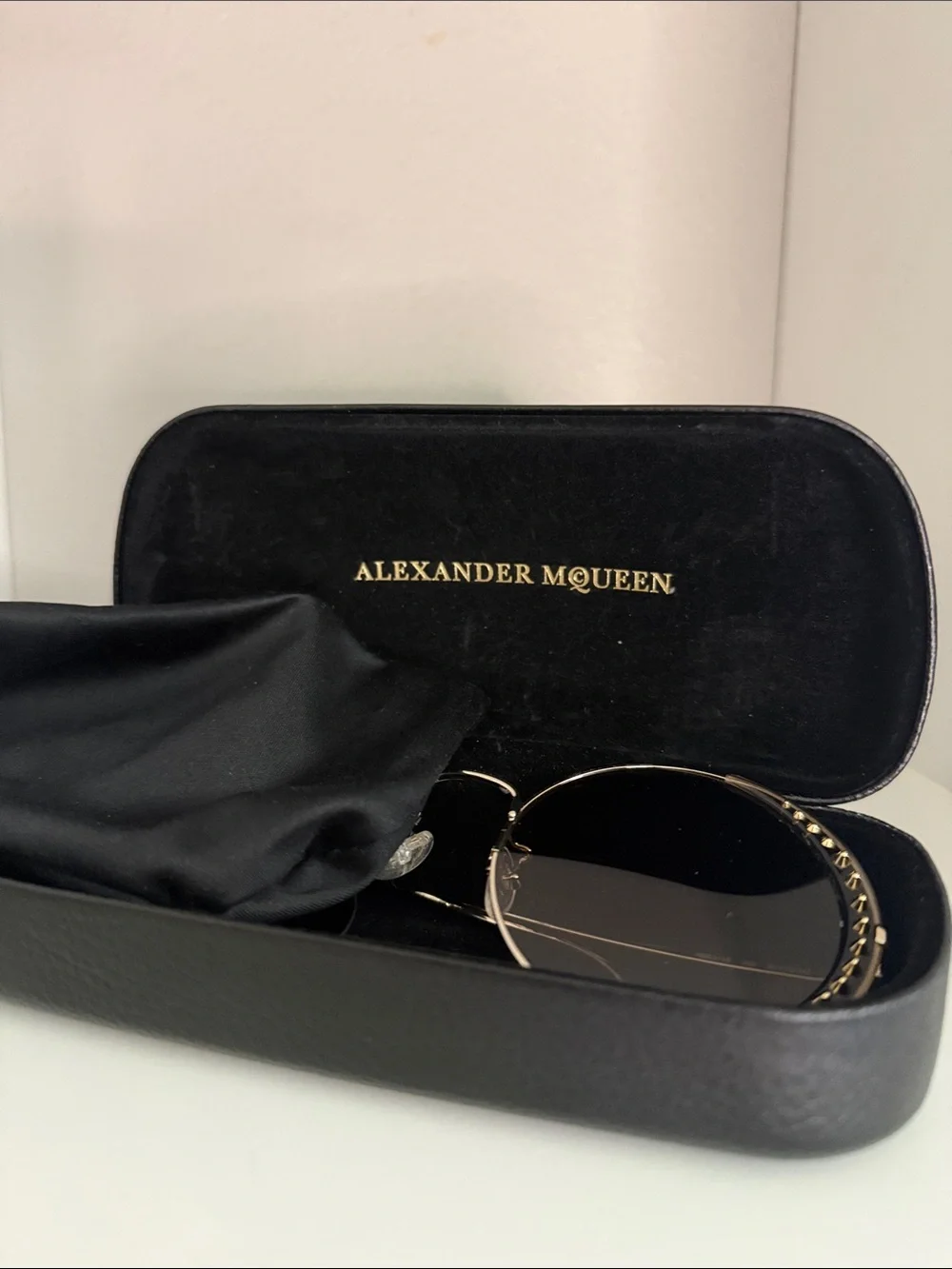 ALEXANDER MCQUEEN 57mm Round Spike Sunglasses - New Condition